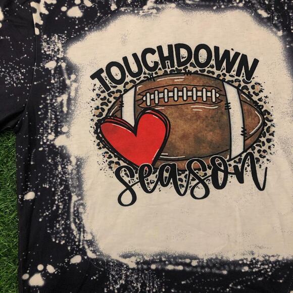 Navy/White Reverse Tie-Dye ‘Touchdown Season’ Graphic Tee - Picture 3 of 3